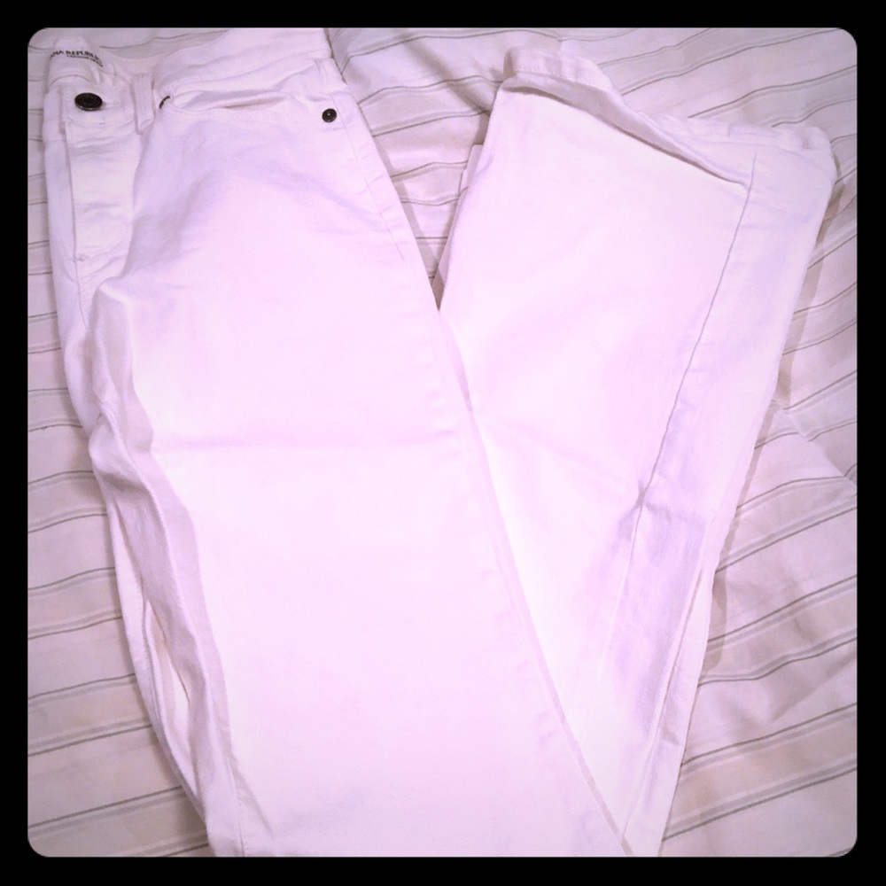 Banana Republic white flare jeans